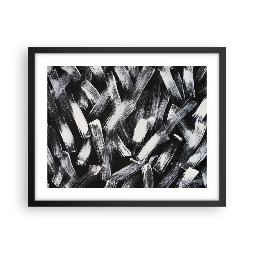 Plakat i sort ramme - Abstraktion i den industrielle ånd - 50x40 cm