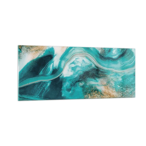 Billede på glas - Flod af guld - 100x40 cm