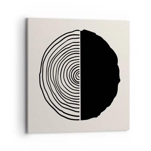 Lærredstryk - Billede på lærred - Halvt og halvt - 70x70 cm