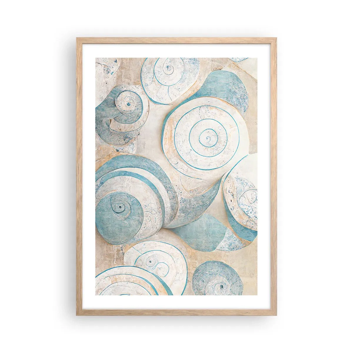 Plakat i ramme af lyst egetræ - Hvad gemmer skallen på? - 50x70 cm