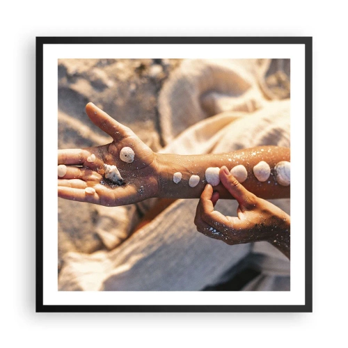 Plakat i sort ramme - Skønhed inden for rækkevidde - 60x60 cm