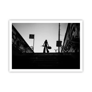 Plakat - Vandring i byen - 100x70 cm