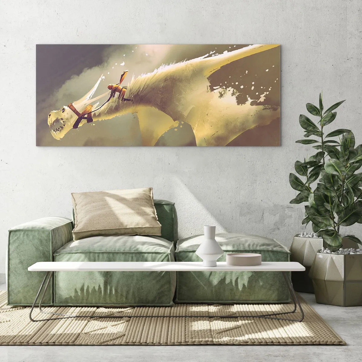 Billede på glas - Verden til undsætning - 160x50 cm