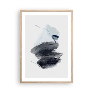 Plakat i ramme af lyst egetræ - Intensitet og bevægelse - 50x70 cm