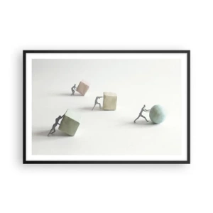 Plakat i sort ramme - Selve livet - 91x61 cm