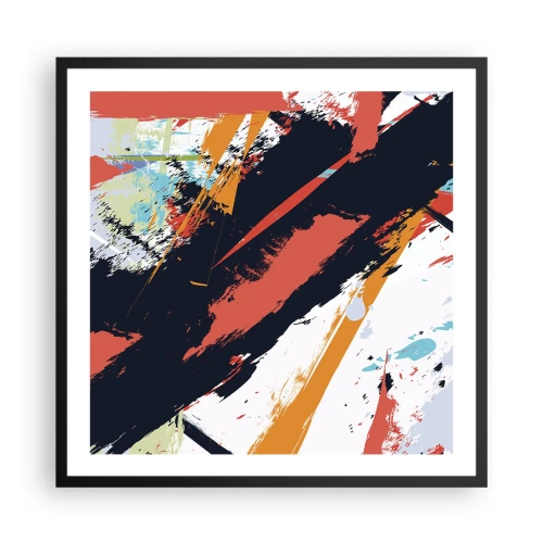 Plakat i sort ramme - Dynamisk sammensætning - 60x60 cm