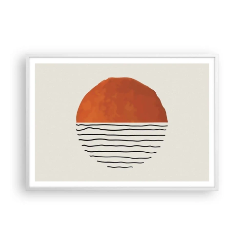 Plakat i hvid ramme - I en japansk atmosfære - 100x70 cm