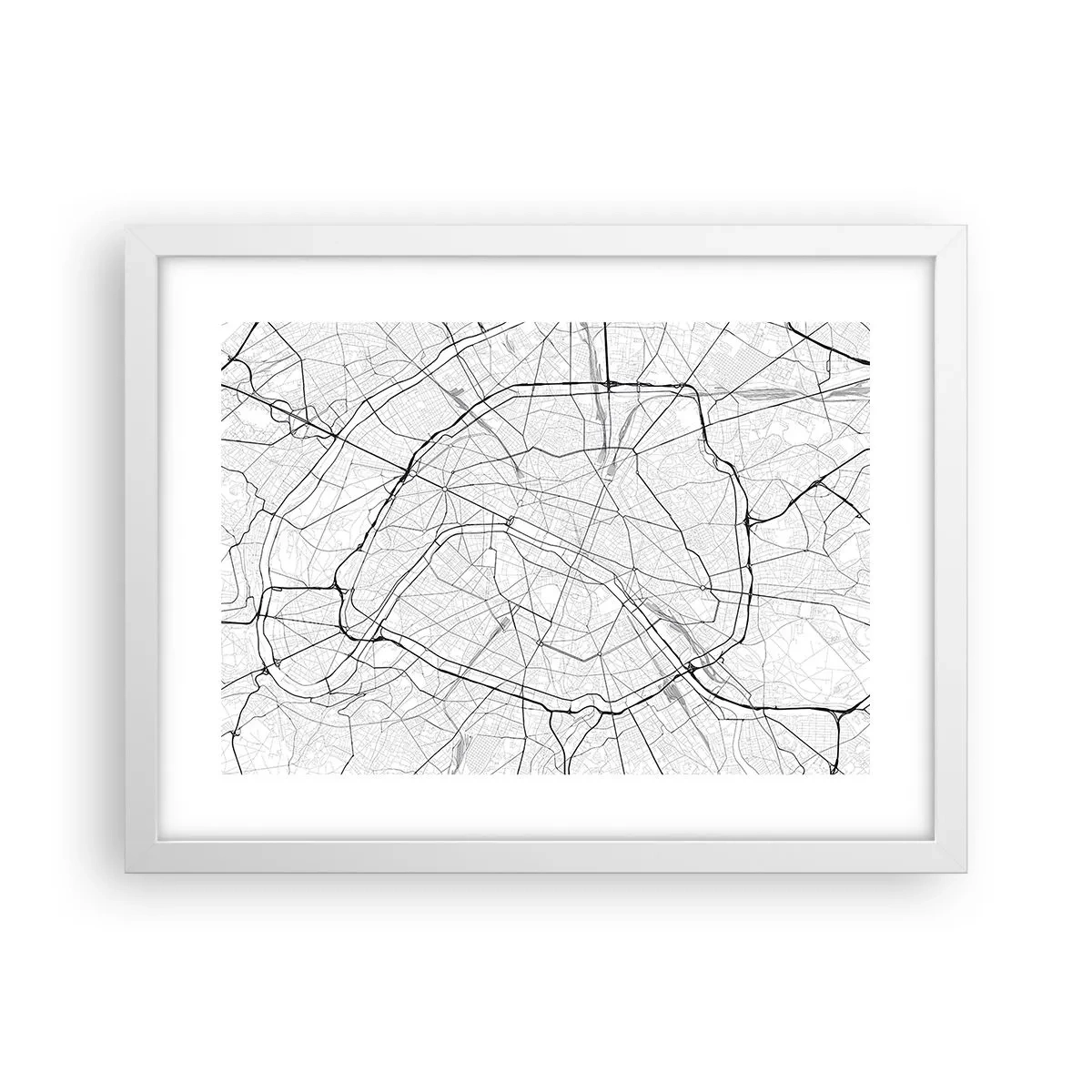 Plakat i hvid ramme - Paris' blomst - 40x30 cm