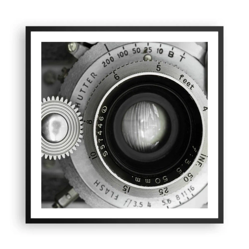 Plakat i sort ramme - Historien om Hollywood - 60x60 cm