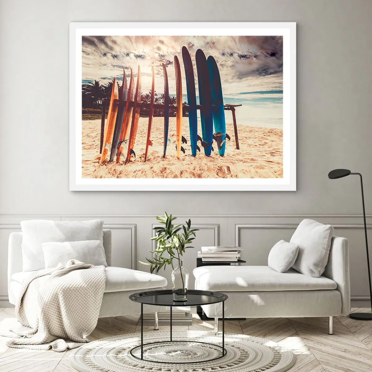 Plakat i hvid ramme - Godnat, indtil i morgen - 100x70 cm