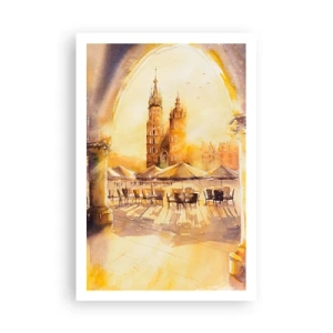 Plakat - Øst over markedet i Kraków - 61x91 cm