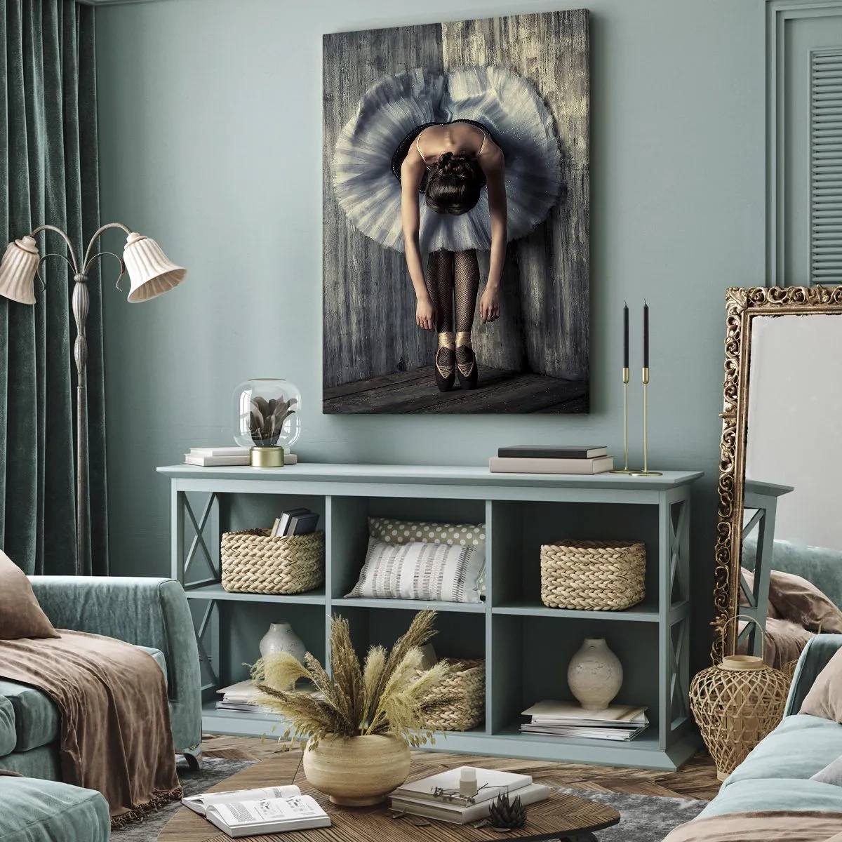 Lærredstryk - Billede på lærred - Når musikken stopper - 50x70 cm