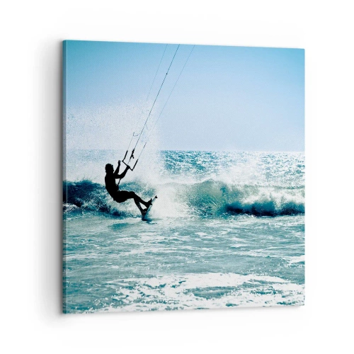 Lærredstryk - Billede på lærred - Lad dig rive med - 60x60 cm