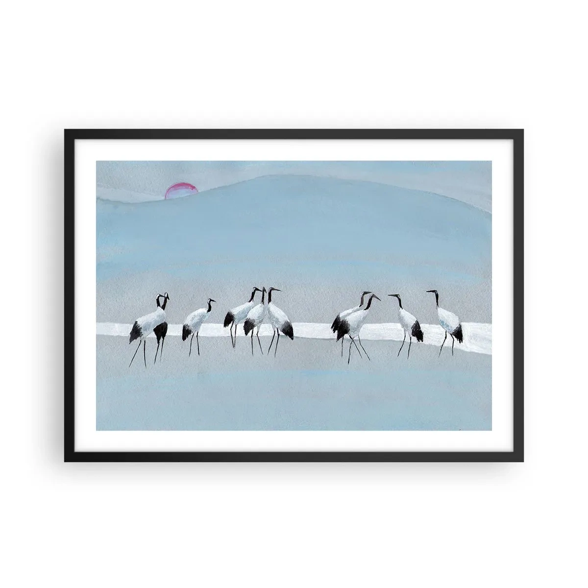 Plakat i sort ramme - Efter en varm dag - 70x50 cm