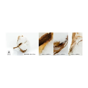 Prøve Fototapet Selvklæbende Deluxe Sticker - Blød af natur - Bomuld, Minimalistisk, Blomst - 100x30 cm