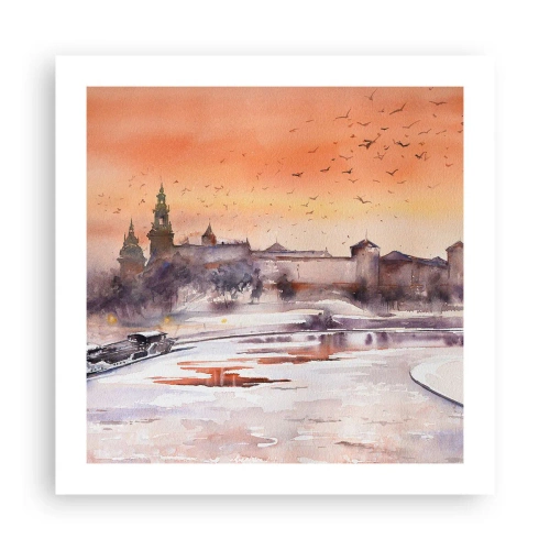 Plakat - Kongelig solnedgang - 50x50 cm