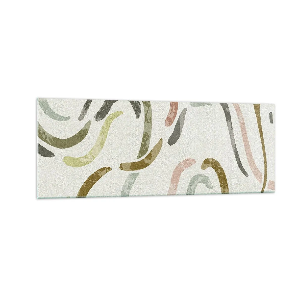 Billede på glas - Abstraktionens glade dans - 140x50 cm