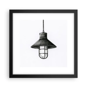Plakat i sort ramme - Som for mange år siden... - 30x30 cm