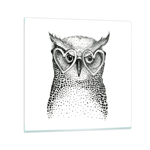 Billede på glas - Klogt og med kærlighed - 30x30 cm