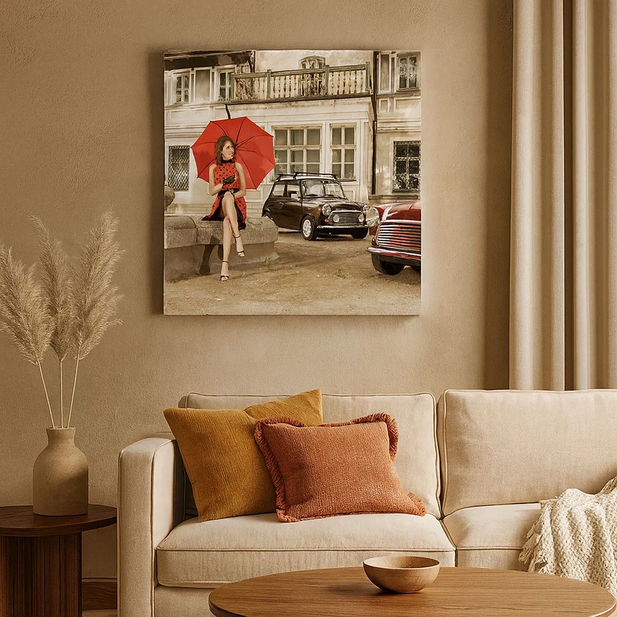 Lærredstryk - Billede på lærred - En mini-sentimental rejse - 30x30 cm