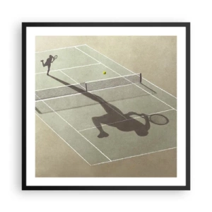 Plakat i sort ramme - Overvind dig selv - 60x60 cm