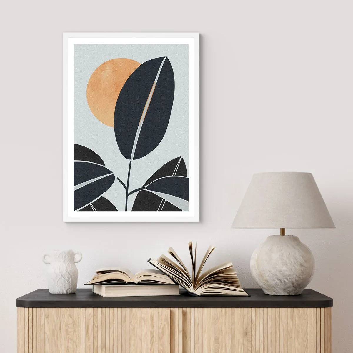 Plakat i hvid ramme - En dag med varm sommer - 30x40 cm