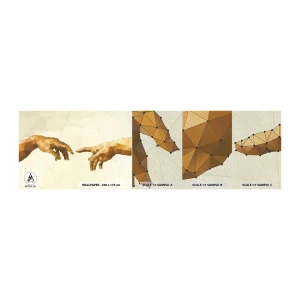 Prøve Fototapet Premium Sand - Guddommelig geometri - Moderne kunst, Hænder, Stykke - 100x30 cm