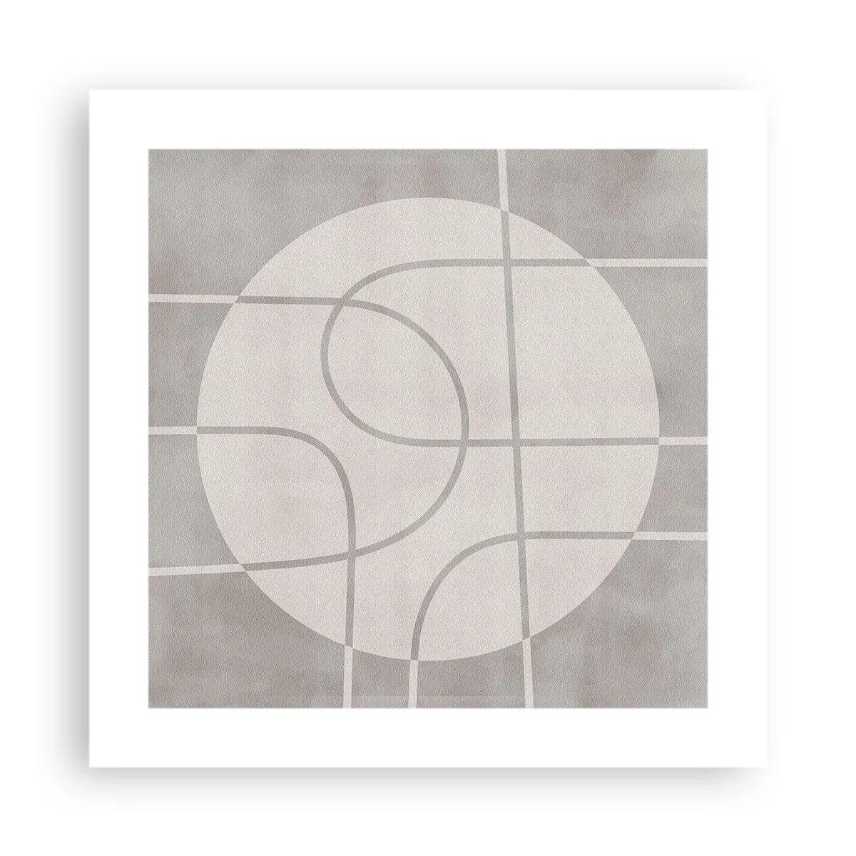 Plakat - Cirkulær og lige frem - 40x40 cm