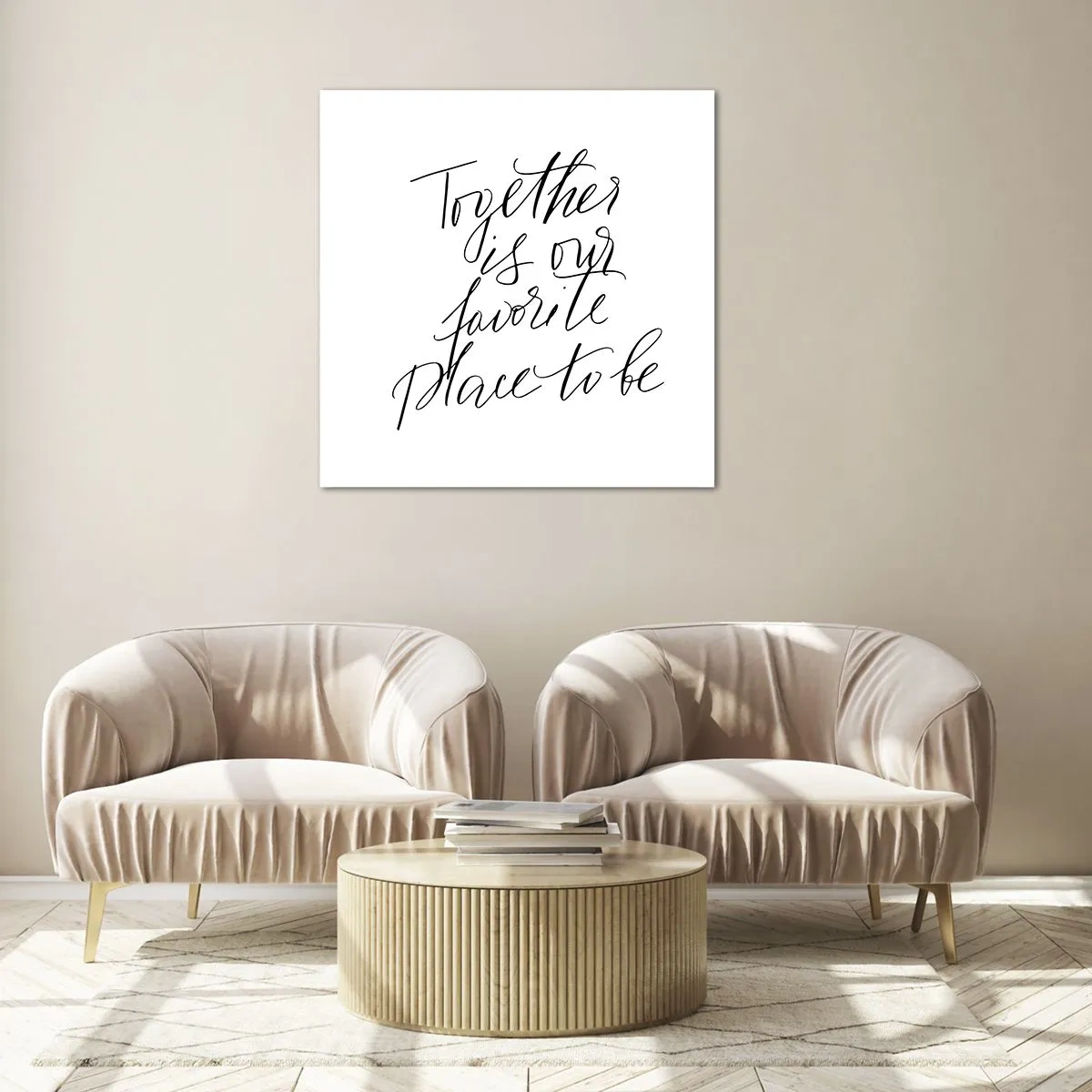 Billede på glas - Føler du det også? - 40x40 cm