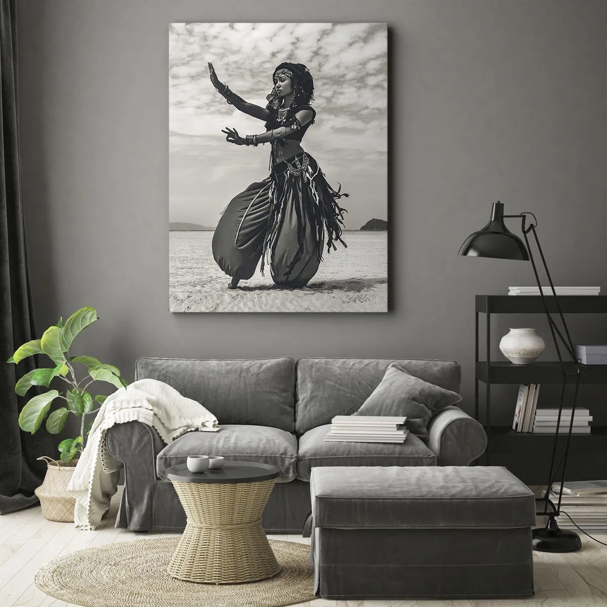 Lærredstryk - Billede på lærred - Dans på de sydlige øer - 45x80 cm