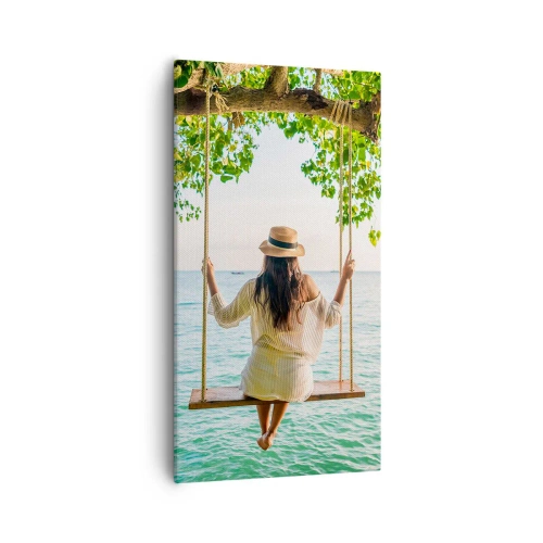Lærredstryk - Billede på lærred - Livet er smukt - 55x100 cm