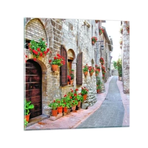 Billede på glas - Italiensk atmosfære - 40x40 cm