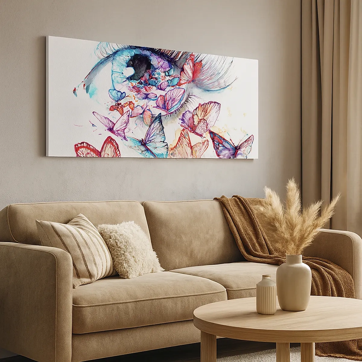 Lærredstryk - Billede på lærred - Eventyrlige øjne - 30x30 cm