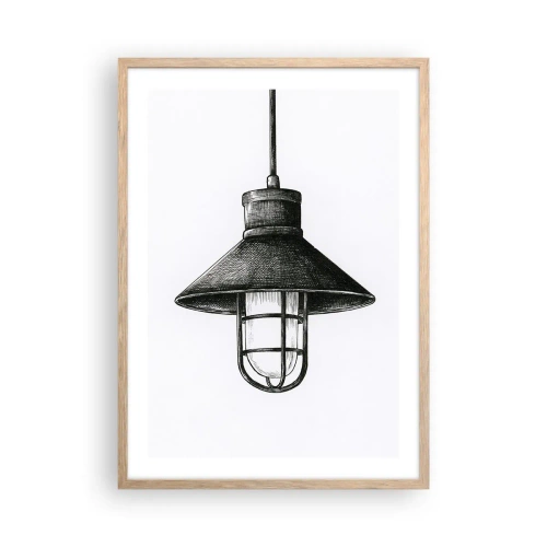 Plakat i ramme af lyst egetræ - Som for mange år siden... - 50x70 cm