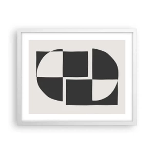 Plakat i hvid ramme - Antitese - syntese - 50x40 cm