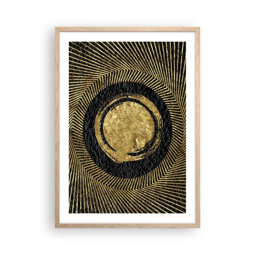 Plakat i ramme af lyst egetræ - Glamour-komposition - 50x70 cm