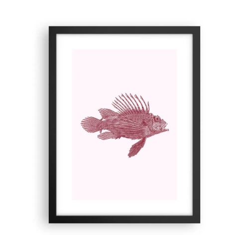 Plakat i sort ramme - En beboer i eksotiske farvande - 30x40 cm