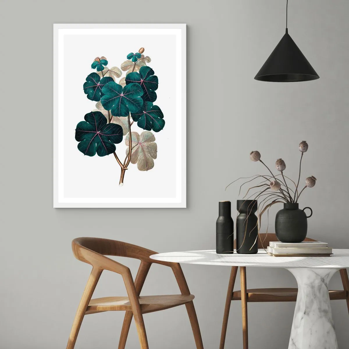 Plakat i hvid ramme - Fra et gammelt herbarium - 50x70 cm