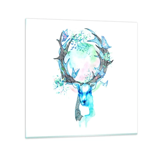 Billede på glas - Naturens styrke og følsomhed - 70x70 cm