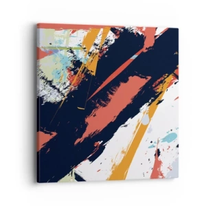 Lærredstryk - Billede på lærred - Dynamisk sammensætning - 40x40 cm