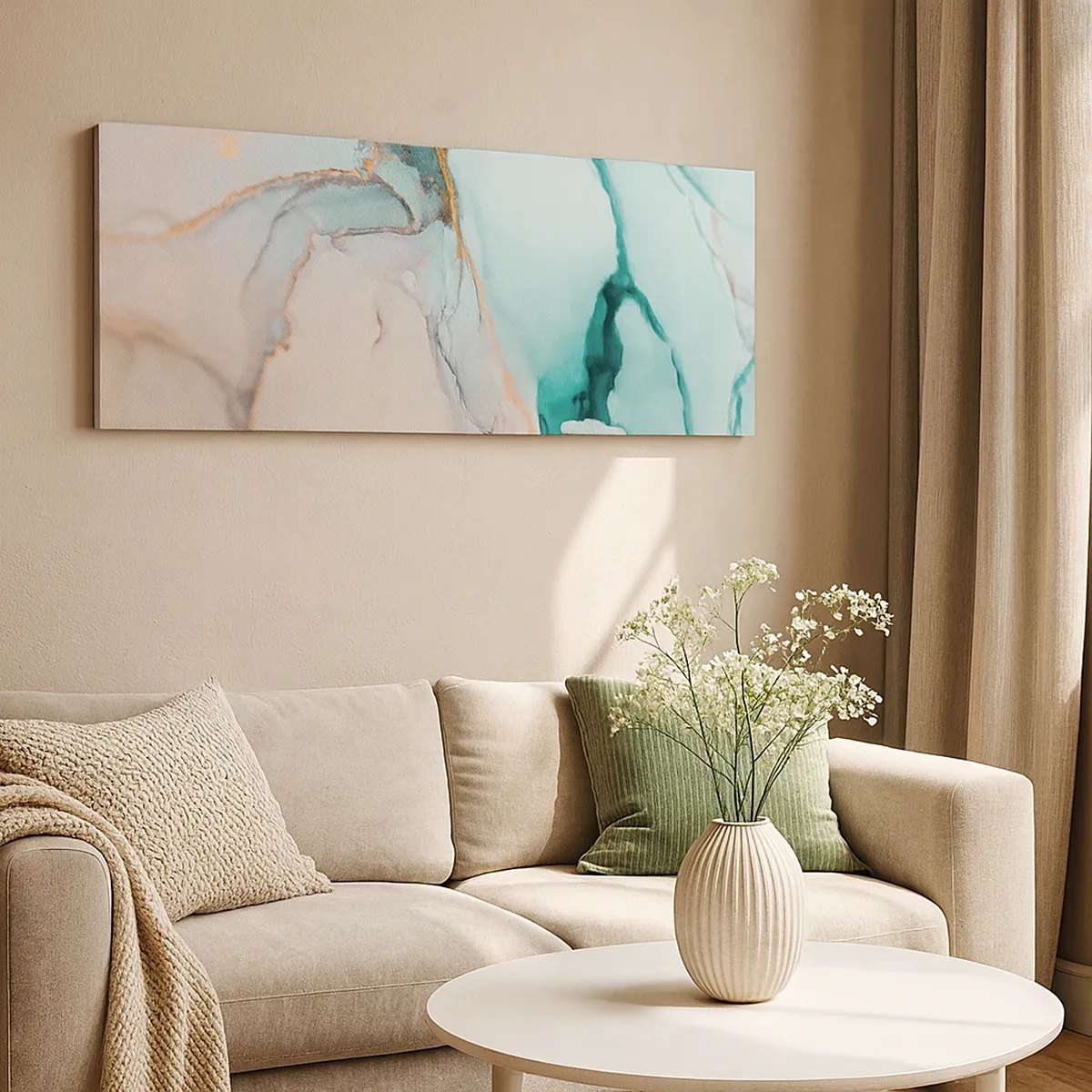 Lærredstryk - Billede på lærred - Dans af former og farver - 30x30 cm