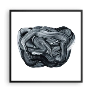 Plakat i sort ramme - Så enkelt er det ikke - 60x60 cm