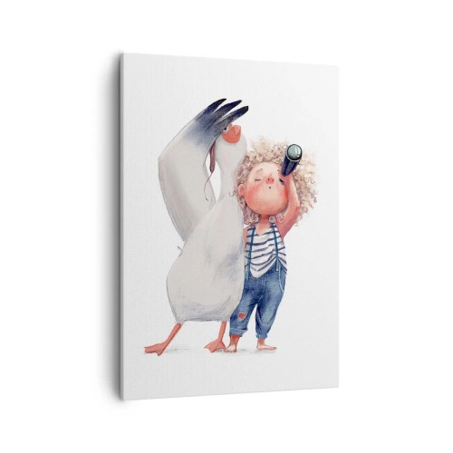 Lærredstryk - Billede på lærred - En plan for en fantastisk rejse - 50x70 cm