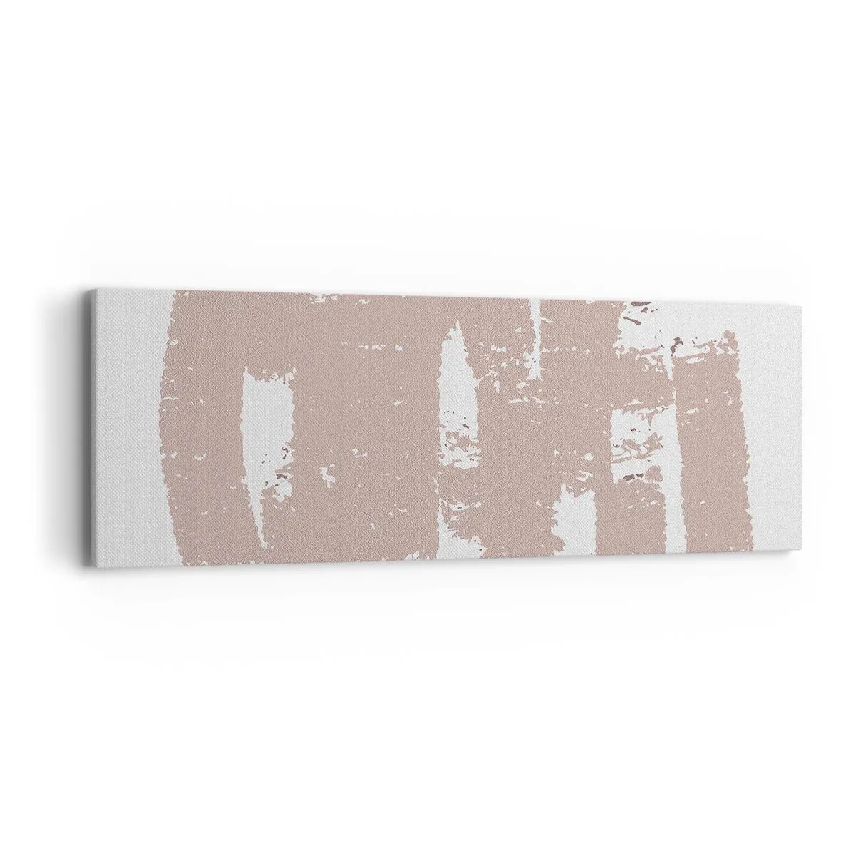 Lærredstryk - Billede på lærred - Abstraktion i sart rosa - 90x30 cm