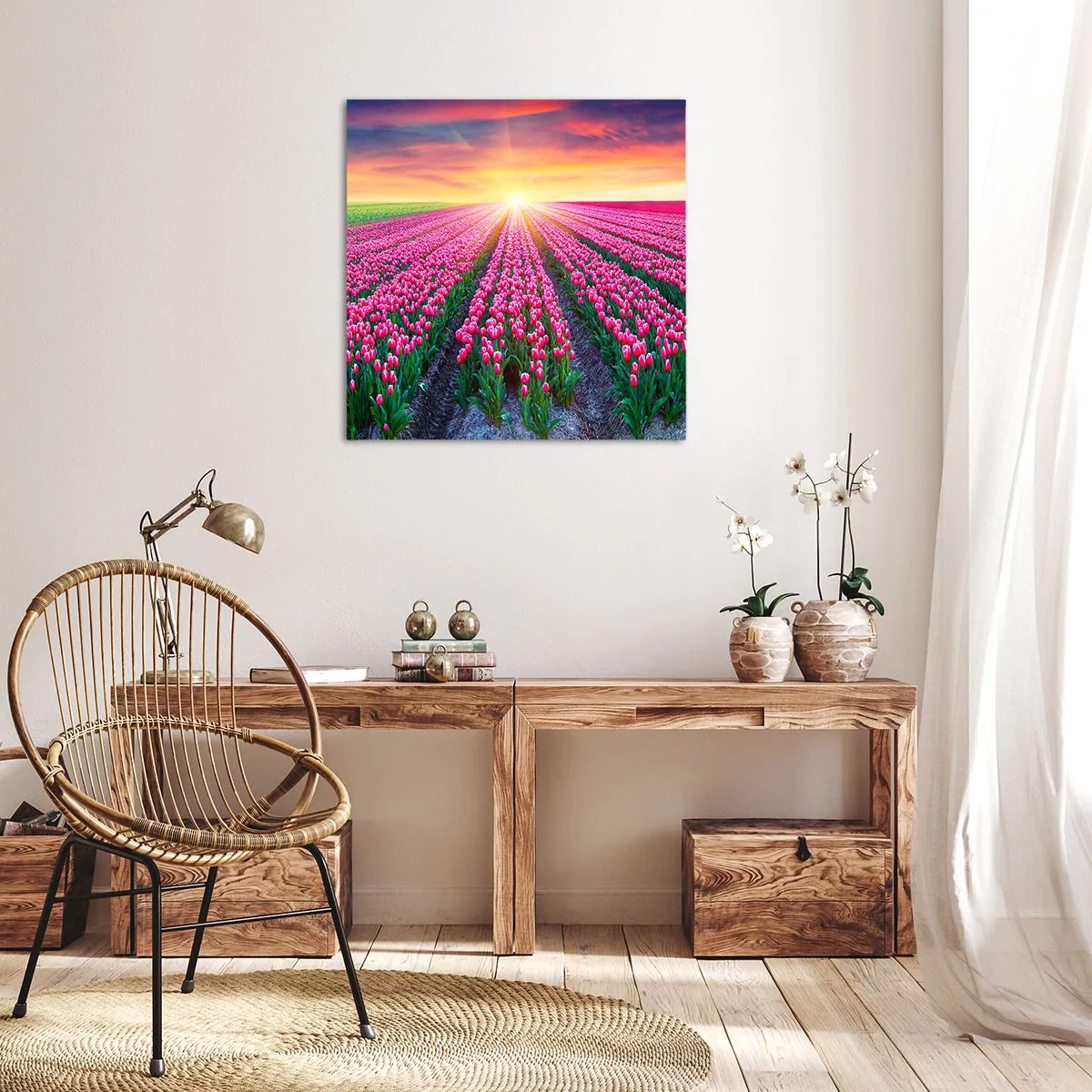 Lærredstryk - Billede på lærred - Skønhedsfarm - 40x40 cm