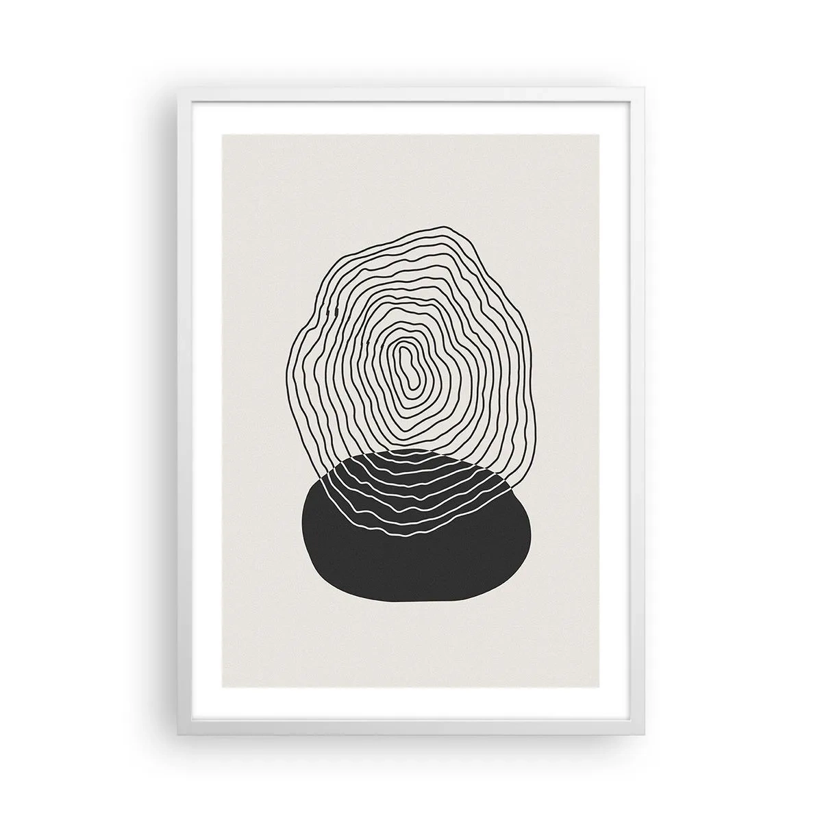 Plakat i hvid ramme - Varighed og vibration - 50x70 cm