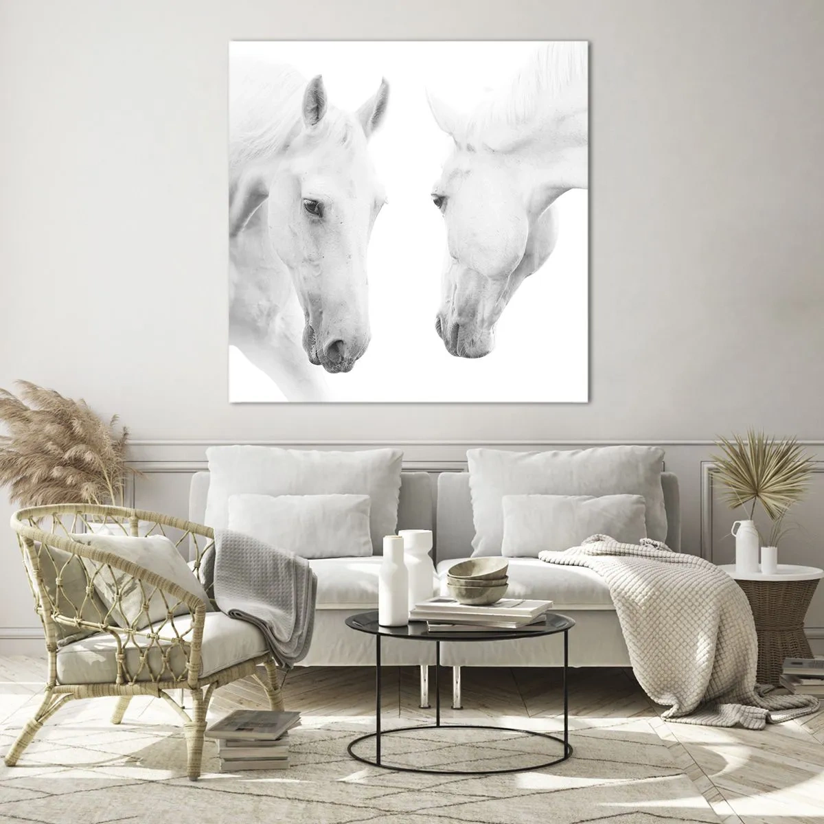 Billede på glas - Er dette venskab...? - 70x70 cm