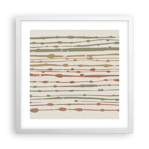 Plakat i hvid ramme - Musikalsk farvenotation - 40x40 cm