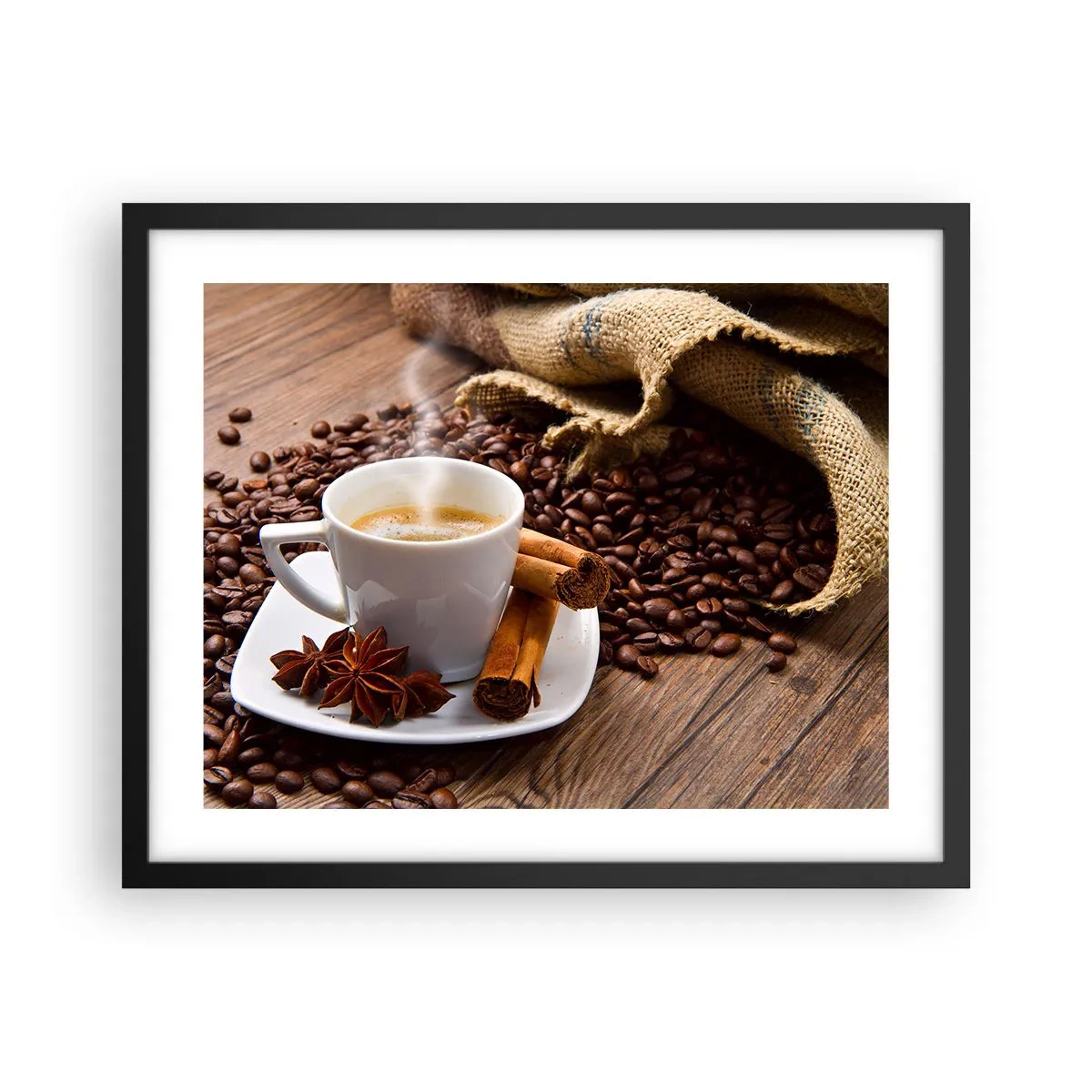 Plakat i sort ramme - Krydret smag og aroma - 50x40 cm