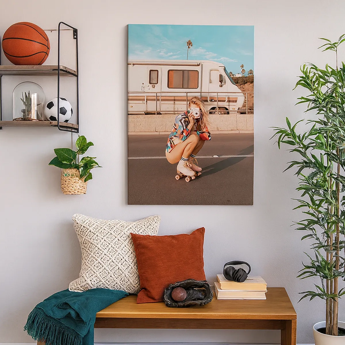 Lærredstryk - Billede på lærred - Smil, tak! - 50x70 cm